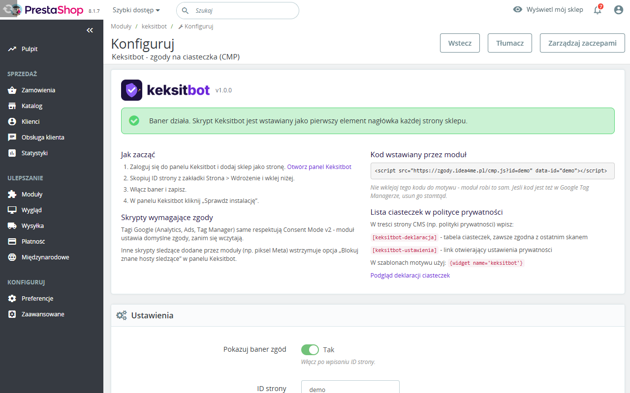 Keksitbot - PrestaShop